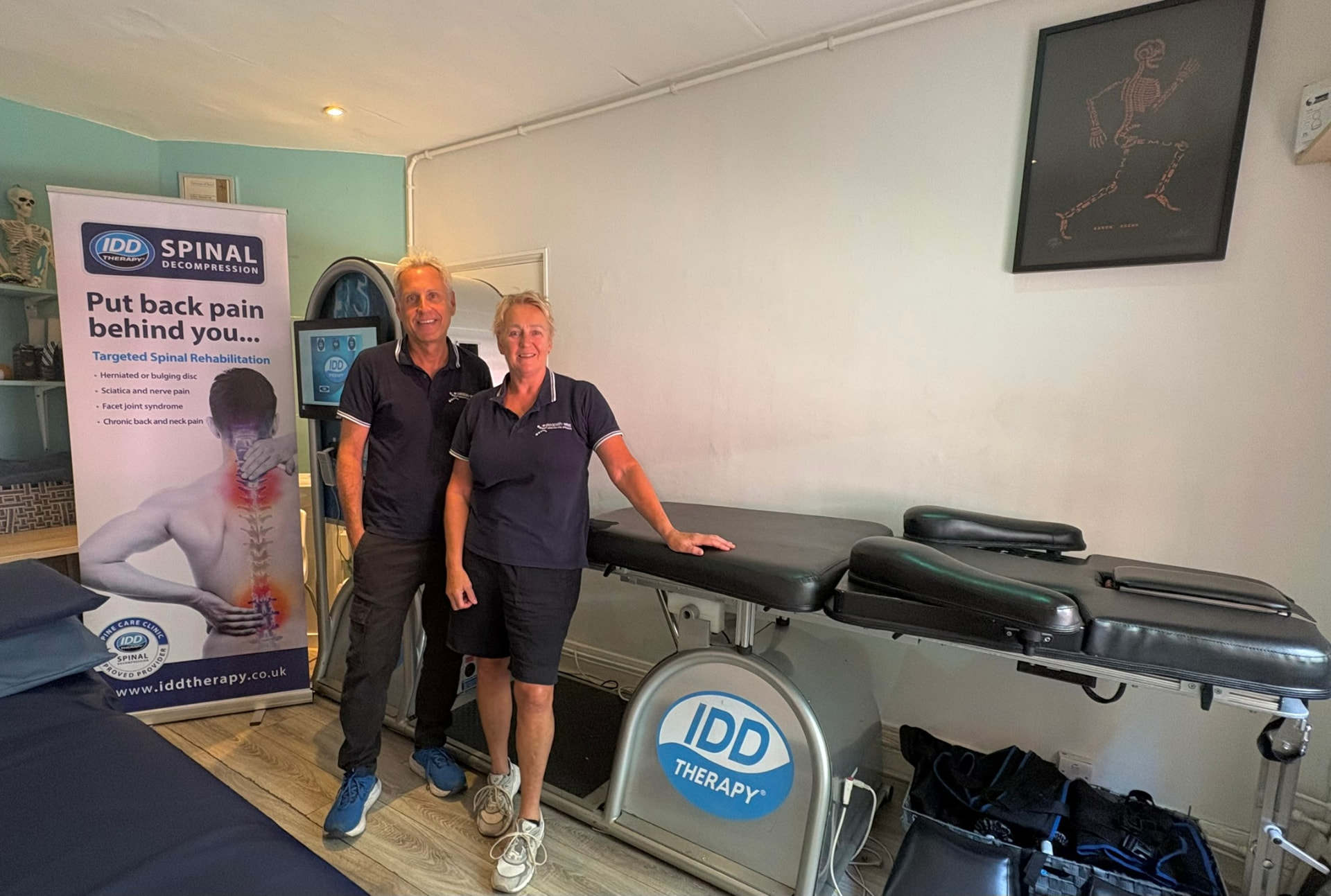 Lisa Opie and Jeremy Jones-Bateman in the Osteopath West clinic